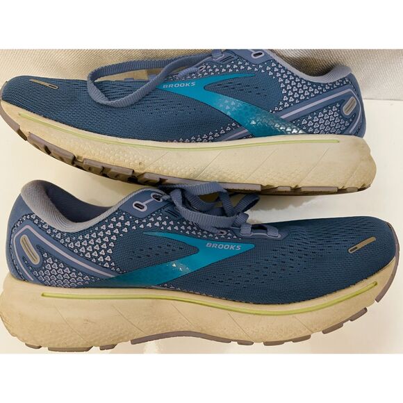 Brooks Ghost 14 Blue/Ocean/Oyster Running Shoes. Size 9(W). - Picture 7 of 8